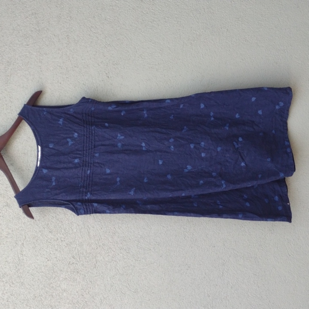 Outfit JPR Blue Floral Linen Midi Dress Women's Medium